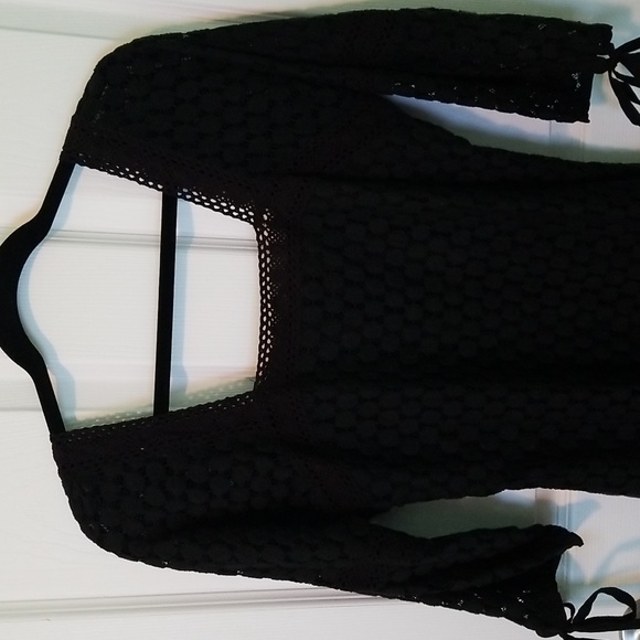 Black 3/4 sleeve black dress by Solitaire size 12 - Picture 2 of 4